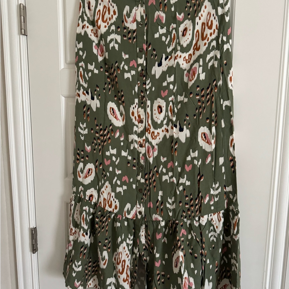 Floral Green Skirt